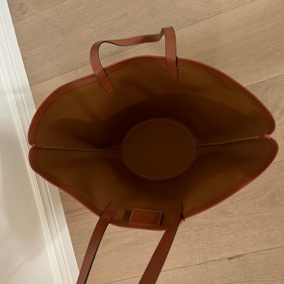 Celine Couffin Large Coated Canvas & Leather Tote white - Picture 5 of 6